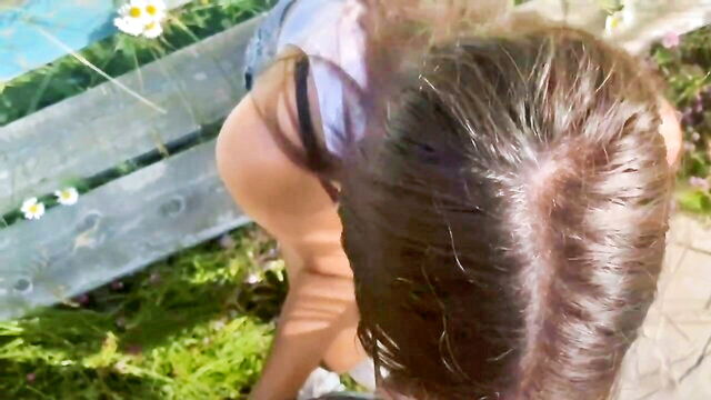 babe, amateur, big ass - yoya grey outdoors pussy