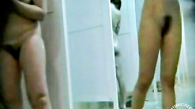 gym, naked, showers - gym showered with naked women
