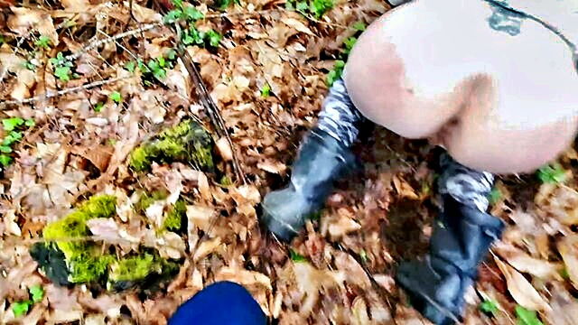 amateur blowjob, anal creampie, anal amateur - a chance encounter turns into a wild anal encounter in the woods   les pounes