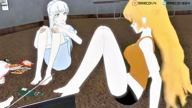 3d porn, sleepover, anime lesbians - andreana sleep over 3d