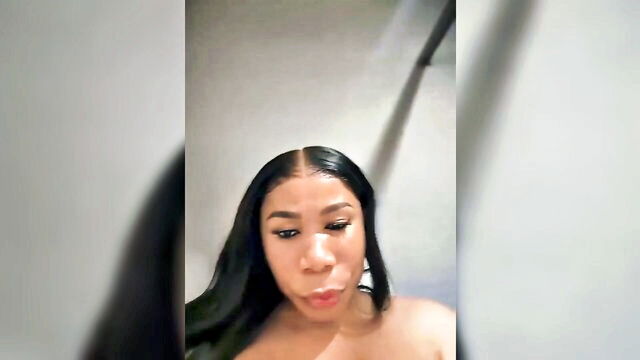 amateur, big tits, big ass - ebony milf masturbation movie