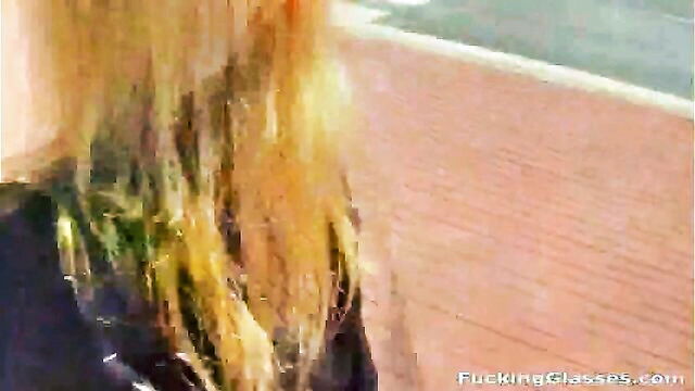 pretty blonde girl, teen cocksucker, teen doggystyle fucking - blonde babe fucked outdoors