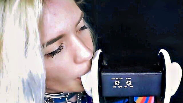 rose, ear licking, asmr - asmr rose ear lick