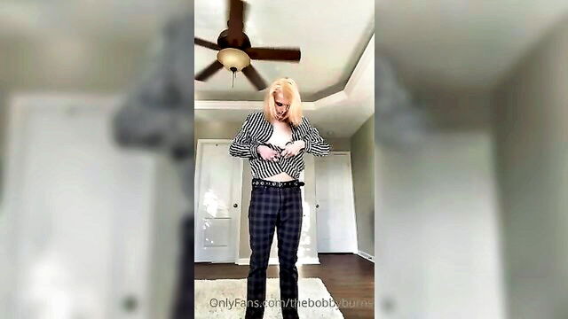 amature, solo, fun - voyeur bobby clothes try on