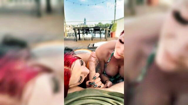 big ass, blowjob, big tits - threesomes sex with big ass
