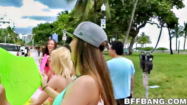Daisy Summers, Adriana Malao, Layla Adams - car wash blowjob scene BFFs