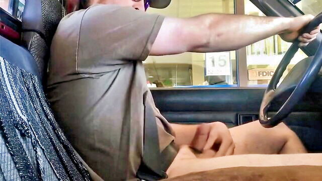 big cock, amateur, daddy - public handjob video