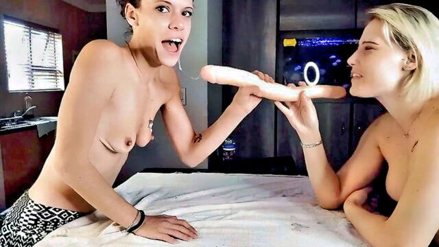 blowjob, amateur, fetish - double sex toy faced slapping