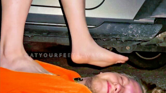 human carpet, trampling, barefoot - barefoot trampling part 2