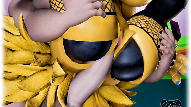 changeling, holding hips, raichu - exercise hip hold shouto todoroki