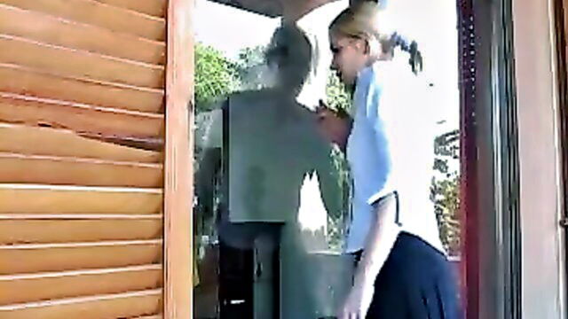 smoking, young (18-25), schoolgirl - daddy punishes daughter smoking