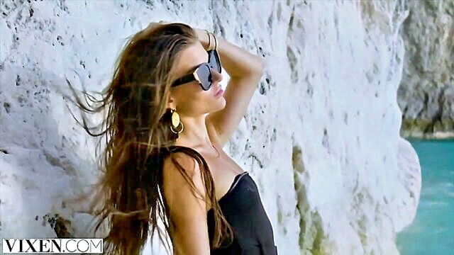 petite stefanys hot blowjob and spoon sex in a vixen video