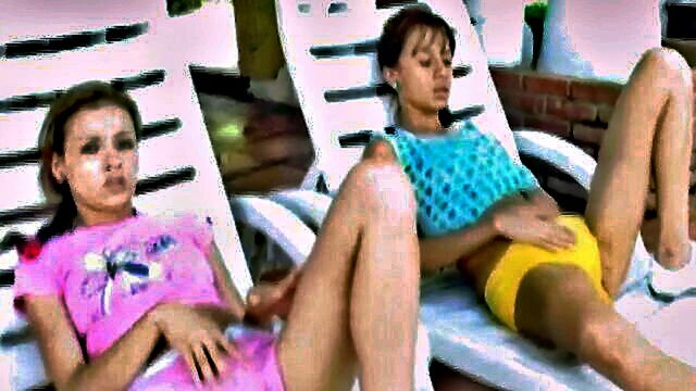 outdoor foreplay scene with petite lesbian teasing each others pussies : PremiumGFs