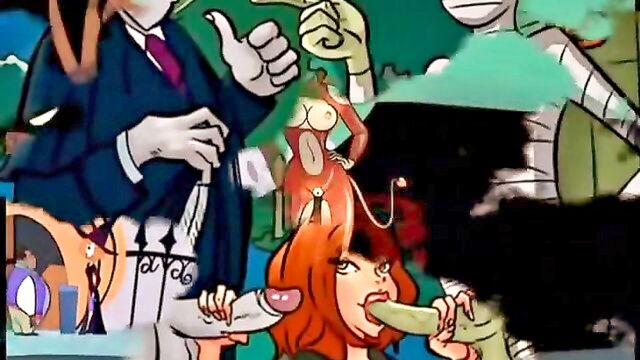 comic, cartoon, anime - halloween hentai parody