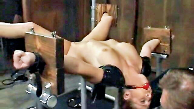 painful, spreading, young (18-25) - redhead bondage pinnacle