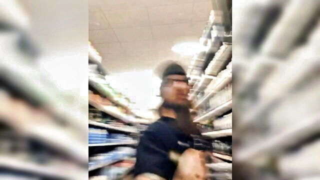 at work, flashing, risky - tatted walmart stocker dare