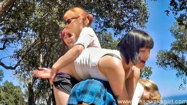 spanked, teacher, schoolgirl - teacher spanking brunette lezdom