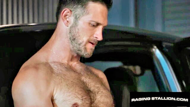 ragingstallion, muscle hunk, bearded men - lesbian vacation sex