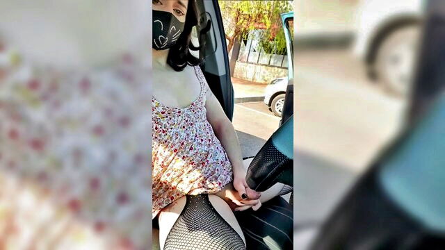 cumshot, amateur, masturbation - in my car video