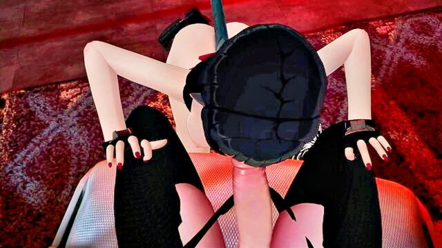 hoshimi miyabi (zenless zone zero), hakuryuu (azur lane), milking handjob - hakuryuu hoshimi miyabi ride