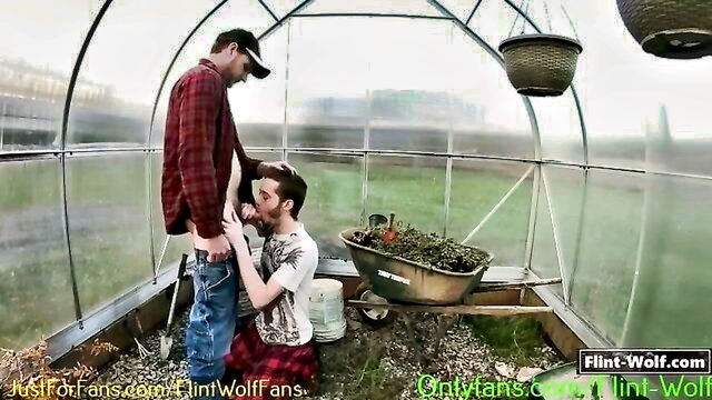 euro, public, outside - redneck gardener fucked hard