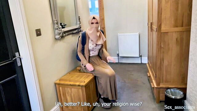 accidental, arab hijab, accidental boner - hijab stepmom accidental boner