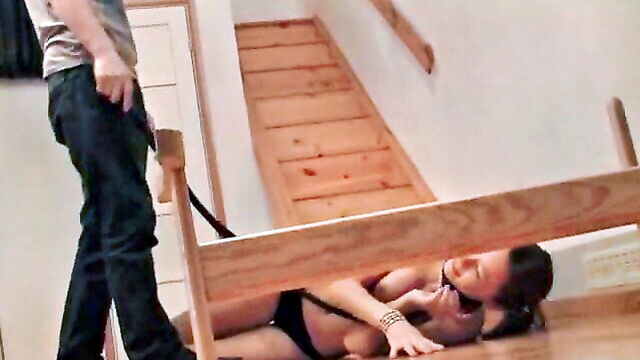 amateur, ass, brunette - teen slut staircase fuck