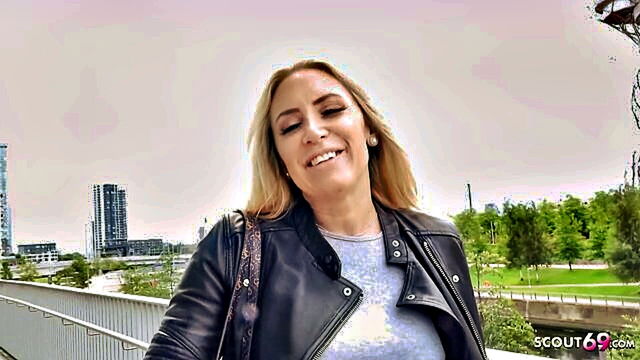 Karlie Simon - german scout discovers busty milf karlie simon for street casting in london German Scout