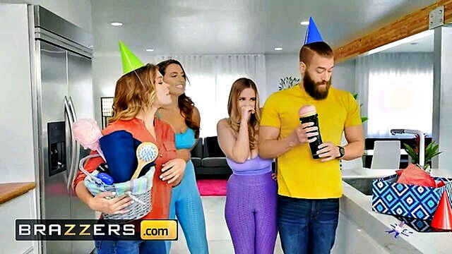 nolina nyx, codi vore - codi vore and nolina nyx give xander a hot threesome as a birthday present