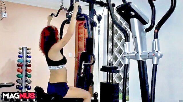 amateur couple, gym, couple - fit brazzer casal reverse cowgirl