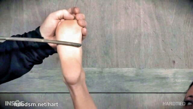 bondage, big boobs, beating - busty slave flogging