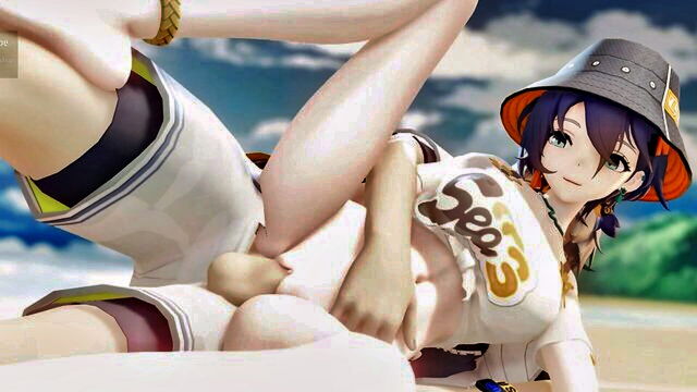 princess, 3toes, fujiwara no mokou (touhou) - bunny belle summer poolside