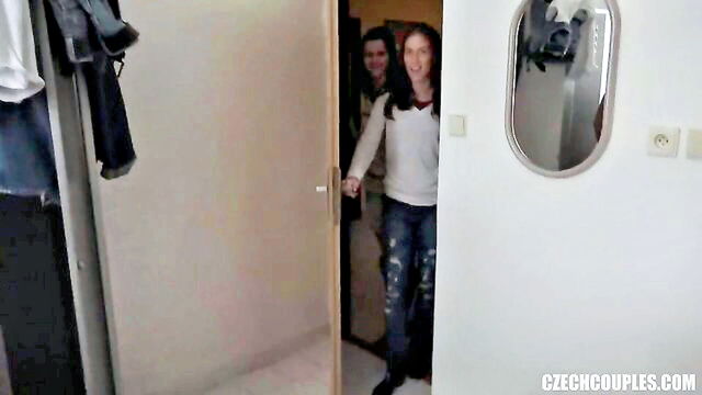 two guys, couples, girlfriends - two girlfriends getting fucked by guys