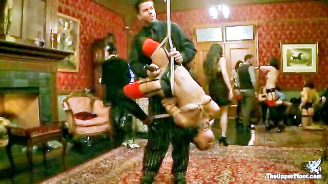 blowjob, caning, bondage - bondage party slaves