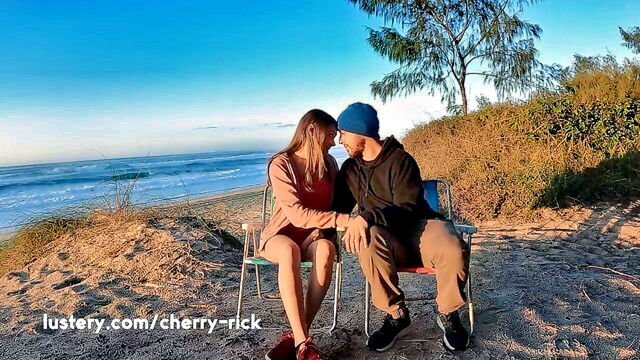 real sex, amateur couple, real - camping lustery amateur sex