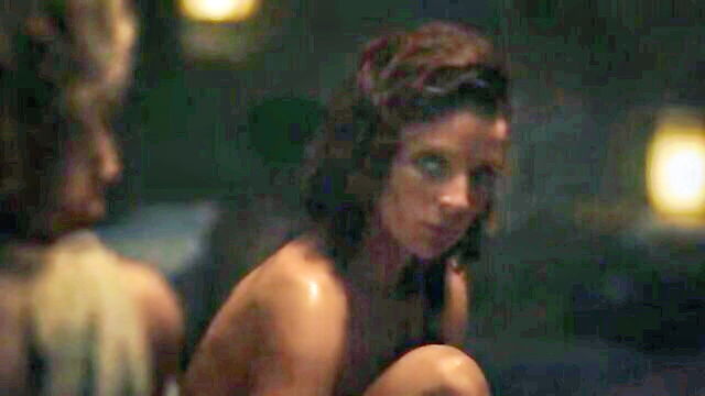 lesbian kiss, lesbian kissing, tv show - rosamund pike nude scenes
