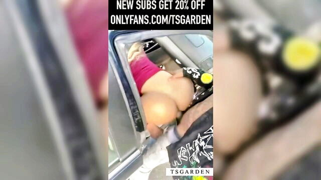 cumshot, amateur, anal - black ts barbie caught in car