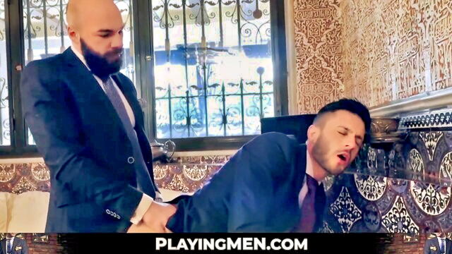suit, playingmen, executive - men in suits getting fucked