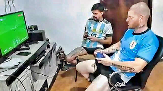 blokes, game, playing - video game sex