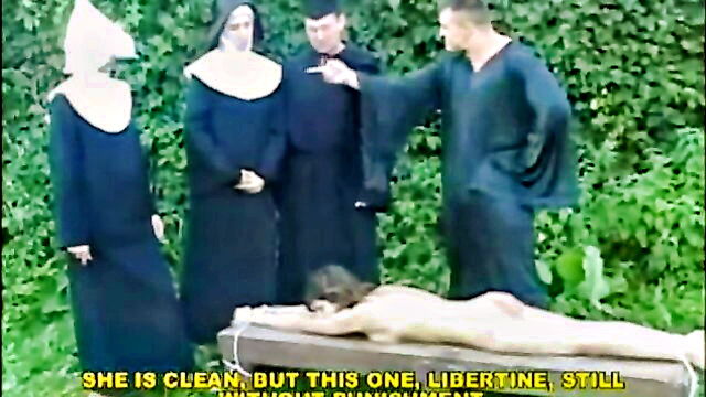 russian, nun, spanked - brunette nun spanking