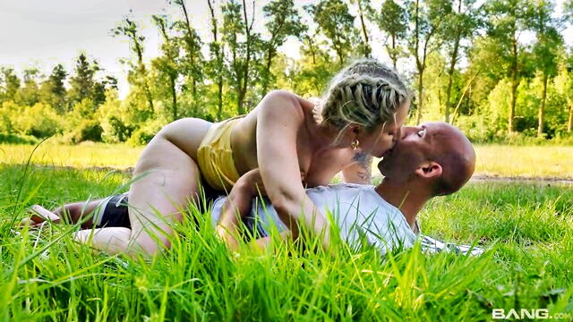 outdoor, riding, blowjob - 69 sex position with tattoos
