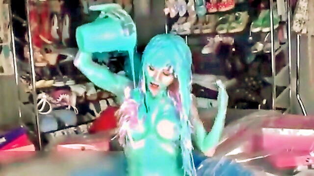 blue, slime, girl - slime girl xxx