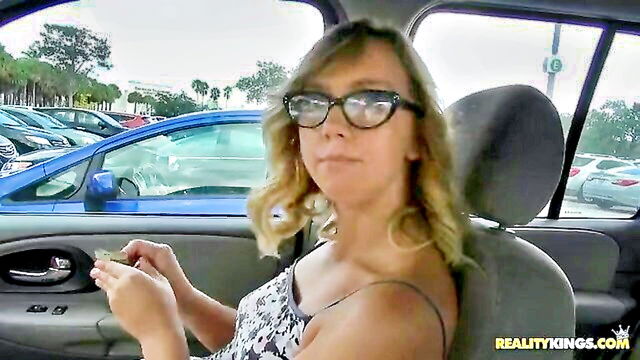 blow job with glasses teen