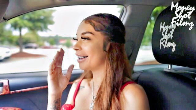 ebony, hardcore, blowjob - fast food threesome porn