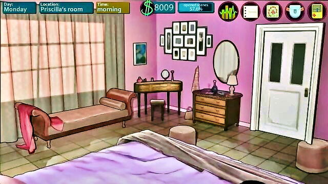 anime, visual-novel, hentai - anime babe seduces cock hungry stud