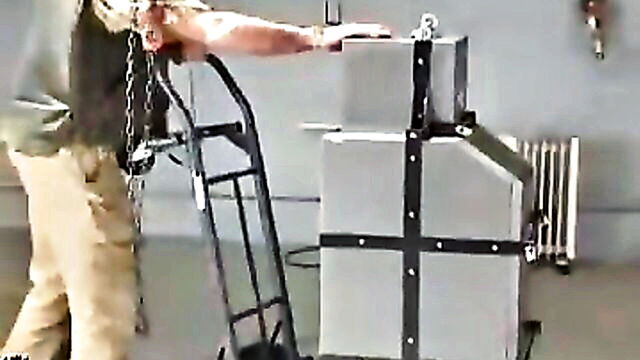 amateur, mask, cage - caged hottie transport
