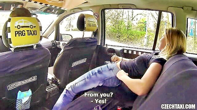 Violette Pure - violette pure enjoys a wild ride in taxi cab Bang