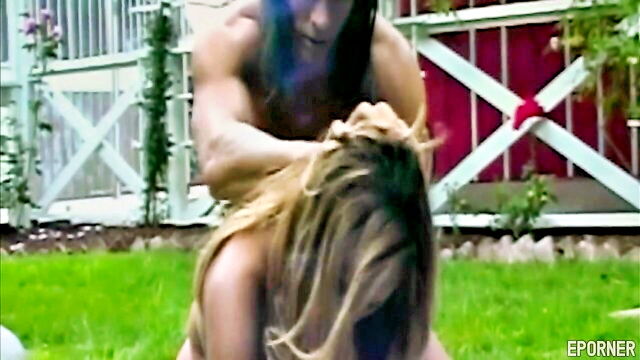 anal, big tits, blonde - big titty milf outdoor sex