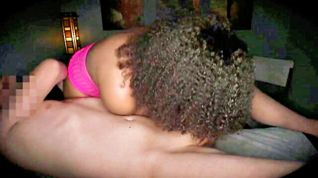 handjob, blowjob, creampie - black masseuse titjob