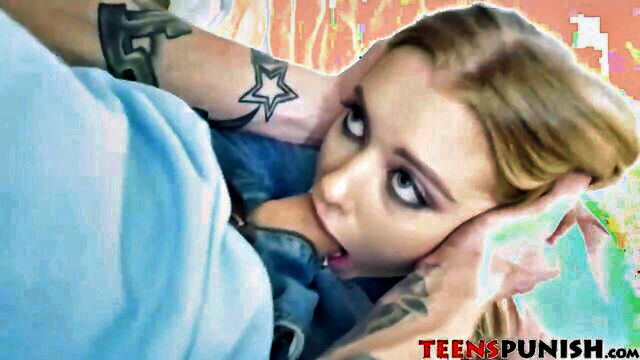blonde, teen, teenspunish - hardcore mouth fuck richie